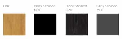 Rooms Collaboration Space wood veneers - oak, black stained mdf, black stained oak or grey stained mdf