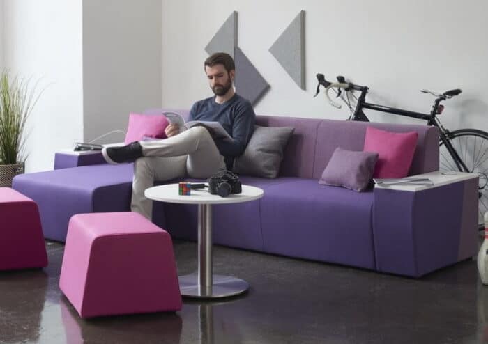 Roost And Perch Soft Seating In Pink And Purple
