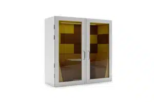 AIR-20 - Minipod fixed roof only SESSION ACOUSTIC POD 01 GLASS DOOR and Walled Back 2 Seater