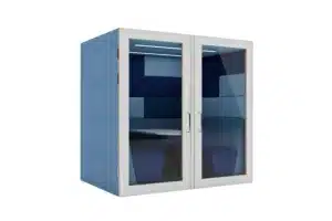 SESSION ACOUSTIC POD 02 U - GLASS DOOR and Walled Back 4 Seater