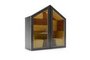 AIR-23 - Half square opening roof SESSION ACOUSTIC POD 05 Glass Door Apex Roof 2 Seater