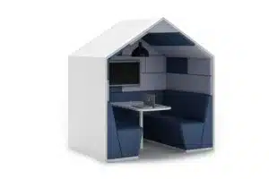 SESSION POD 06 Open Front and Walled Back - Apex Roof - 4 Seater