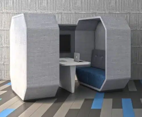 Sanctuary Booth 4 seat booth with table and optional power SAN03B