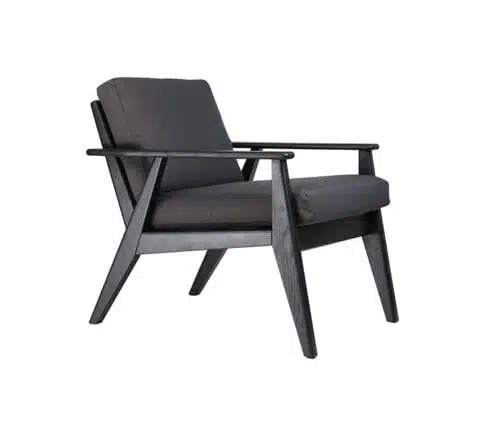 Scandi Lounge Chair with black oak frame