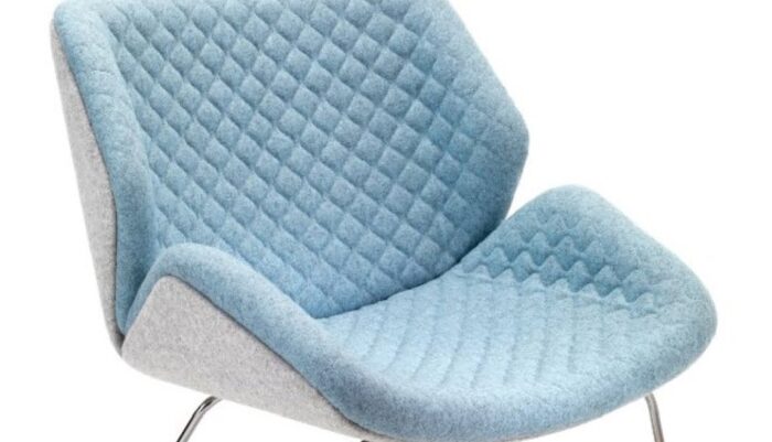 Serenity Chair shown with quilted fabric upholstery