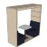 Session Booth 2 seater with floor, flat roof and table SES 03
