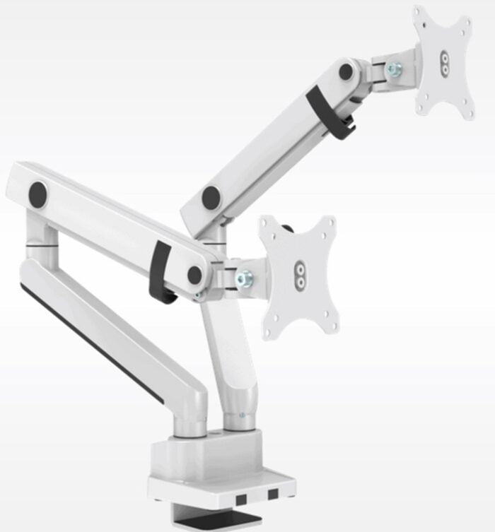 Sigma Monitor Arm dual arm shown in white