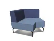 Skyline Seating 120 degree concave unit with back SKY120/CONCAVE/B