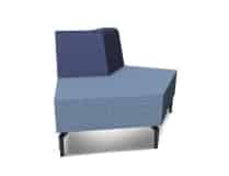 Skyline Seating 120 degree convex unit with back SKY120/CONVEX/B