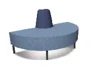 Skyline Seating half segment with back SKYHALF/B