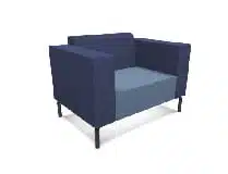Skyline Seating single seat unit with back, left and right arms SKY1/B/LA/RA
