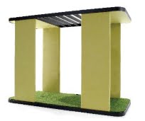 Social Swing double base with synthetic grass floor, for up to 2 chairs SSD BASE