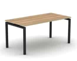 Soho2 Desks And Workstations rectangular desk with integral sliding top and black, silver or white frame