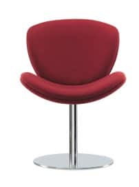 Spirit Lite Chair fully upholstered with chrome pedestal swivel base STL3C