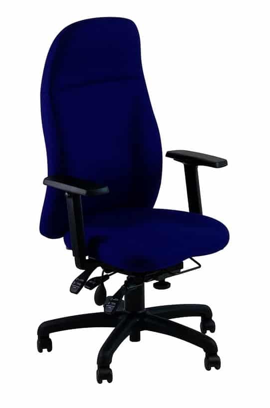 Spynamics SD11 Chair with A3B adjustable arms and black 5 sar base on castors