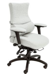 Spynamics SD2 Chair with black 5 star base and white upholstery
