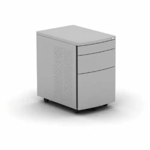Steel Mobile Pedestal - Silver