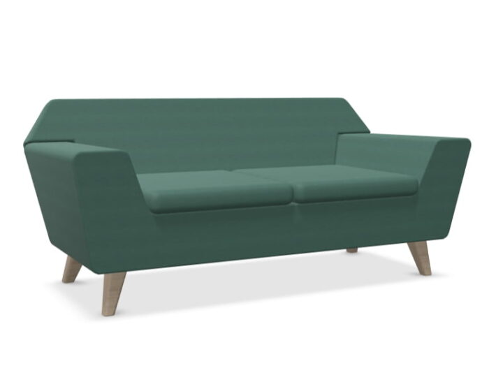 Stretch Soft Seating 2 seater sofa with oak legs
