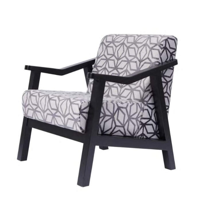 Strut Soft Seating chair with black oak frame