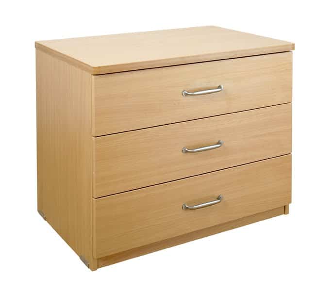 Student Bedroom Furniture 3 drawer chest - optional lock
