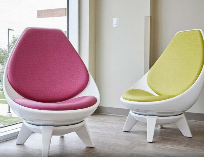Sway2 Lounge Seating - Pink And Yellow Upholstery