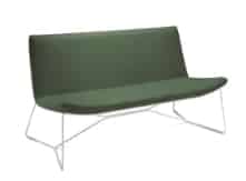 Swoosh Breakout Seating 2 seat sofa with metal wire base SSW3A