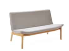 Swoosh Breakout Seating 2 seat sofa with solid oak 4 leg base SSW3C