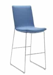 Swoosh Breakout Seating high back stool with metal wire base GSW3A