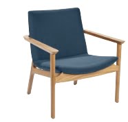 Swoosh Breakout Seating lounge chair with arms and wood 4 leg base SSW1F