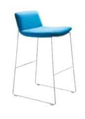 Swoosh Breakout Seating low back stool with metal wire base GSW1X