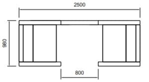Take Up Booth 2 person booth with seating dimensions