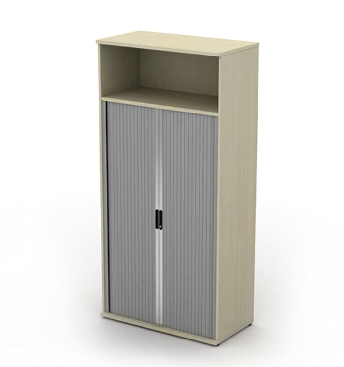 Tambour Cupboards 1000mm wide 2062mm high open top side opening tambour unit STO2010