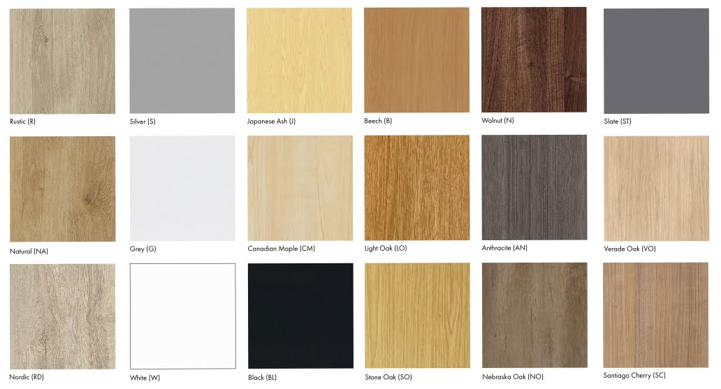 Tambour Cupboards board finish options