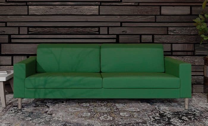 Target Seating - three seater sofa with green upholstery