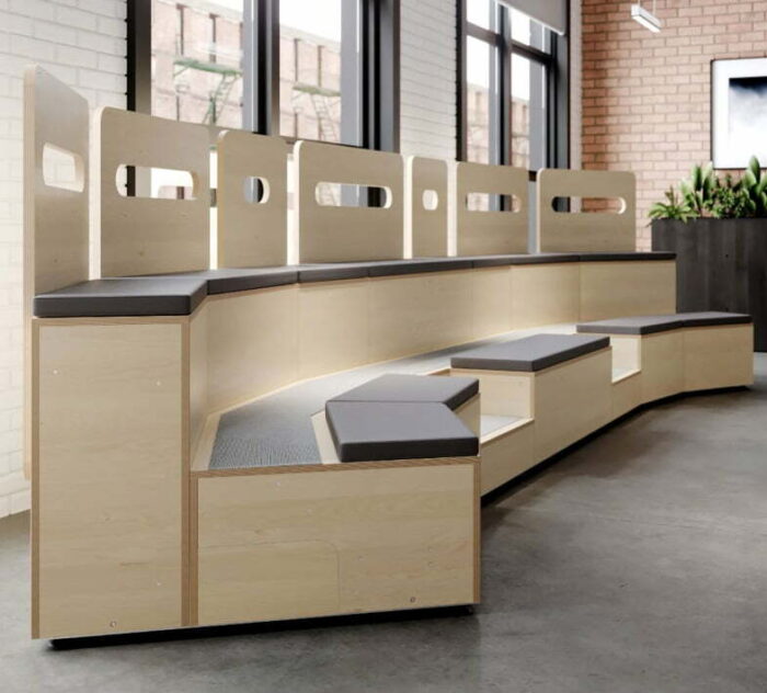 Tier Modular Auditorium Seating - Two Tier Configuration In Office