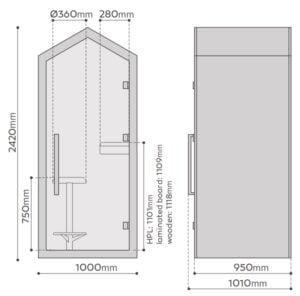 Treehouse Phone Booth dimensions