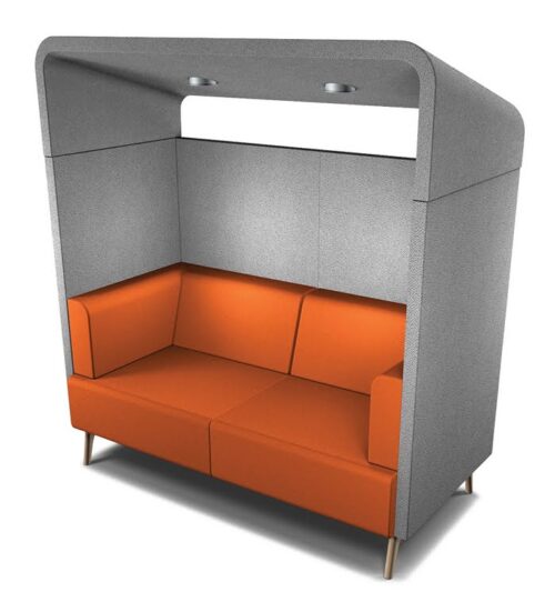 Tryst Booths STK15 two seat sofa with canopy and 2 LED lights