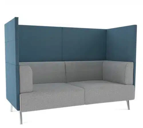 Tryst Soft Seating high back 2 seat sofa with 4 leg frame STK4