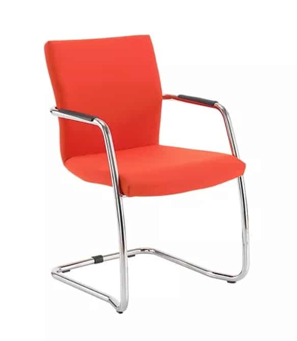 Twist Meeting Chair with chrome arms and cantilever frame TWCA