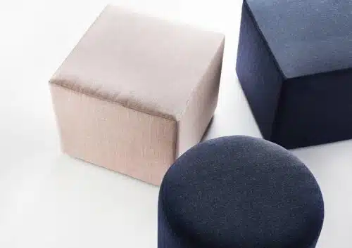 Upholstered Stools dot, dash and cube stools