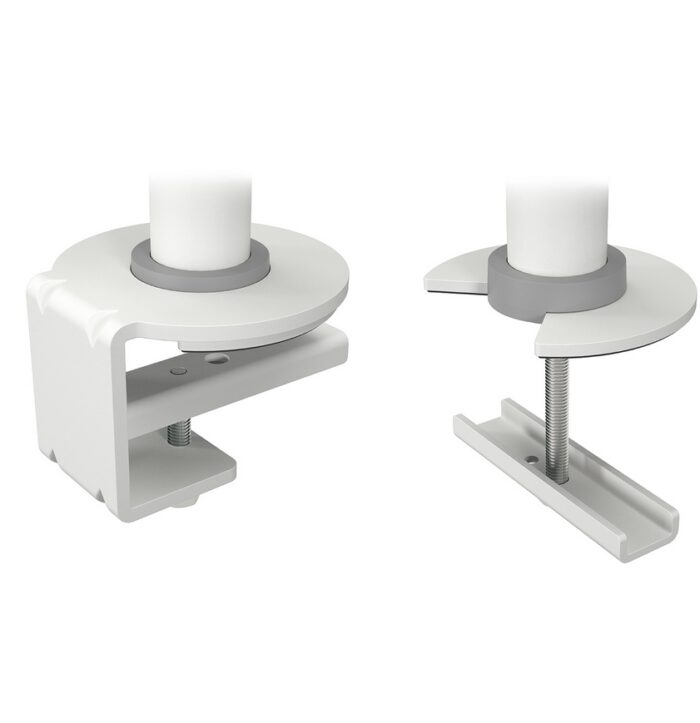 Viewgo Monitor Arm - desk 120 white desk clamp and bolt through desk mount