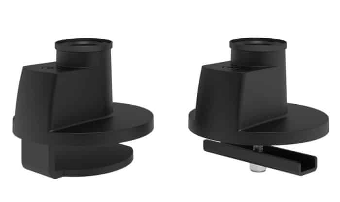 Viewgo Pro Monitor Arm desk clamps in black