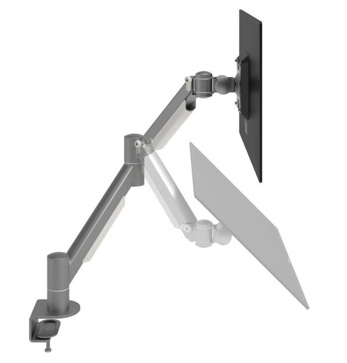 Viewmate Plus Monitor Arm 52.832 side view of arm mounted screen showing option of additional arm fixing
