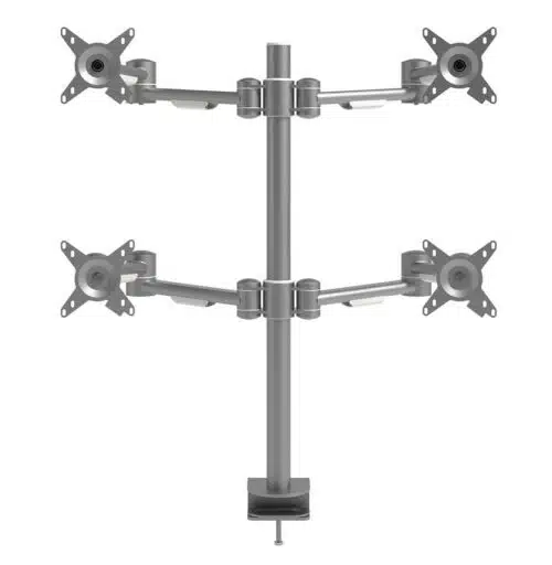 Viewmate Quad Monitor Arm in silver finish 52.622