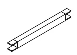 Volo Acoustic Panels chrome plated joint for modular ceiling frame 7FC227-C