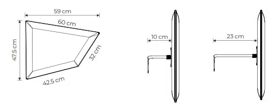 Volo Acoustic Panels with 10cm or 23cm wall bracket 7F1007 or 7F1020