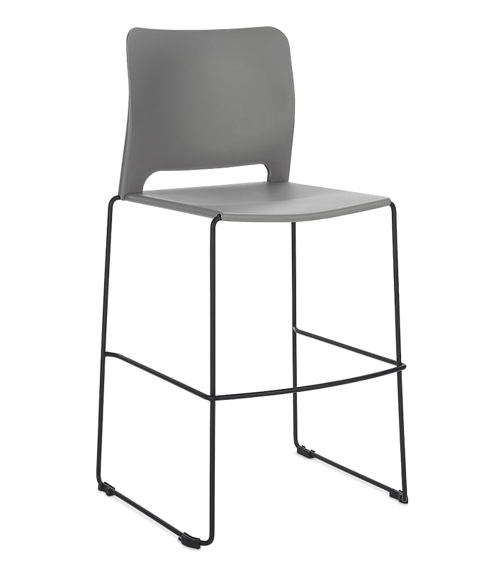 Xpresso High Chair curve model with grey seat and black frame