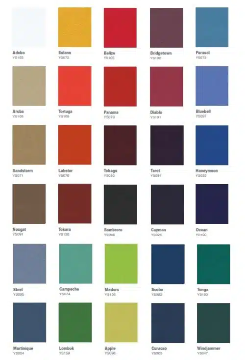Xtreme Plus Fabric Swatch Card colours 1