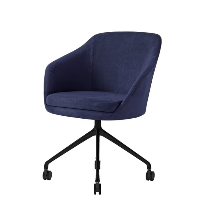 Yak Chair with a black swivel base on castors