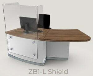 Zed Shield Reception Desk - ZB1-L Shield